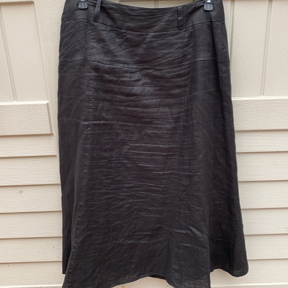 Richard Malcolm 100% linen black skirt size 14 - Picture 9 of 15